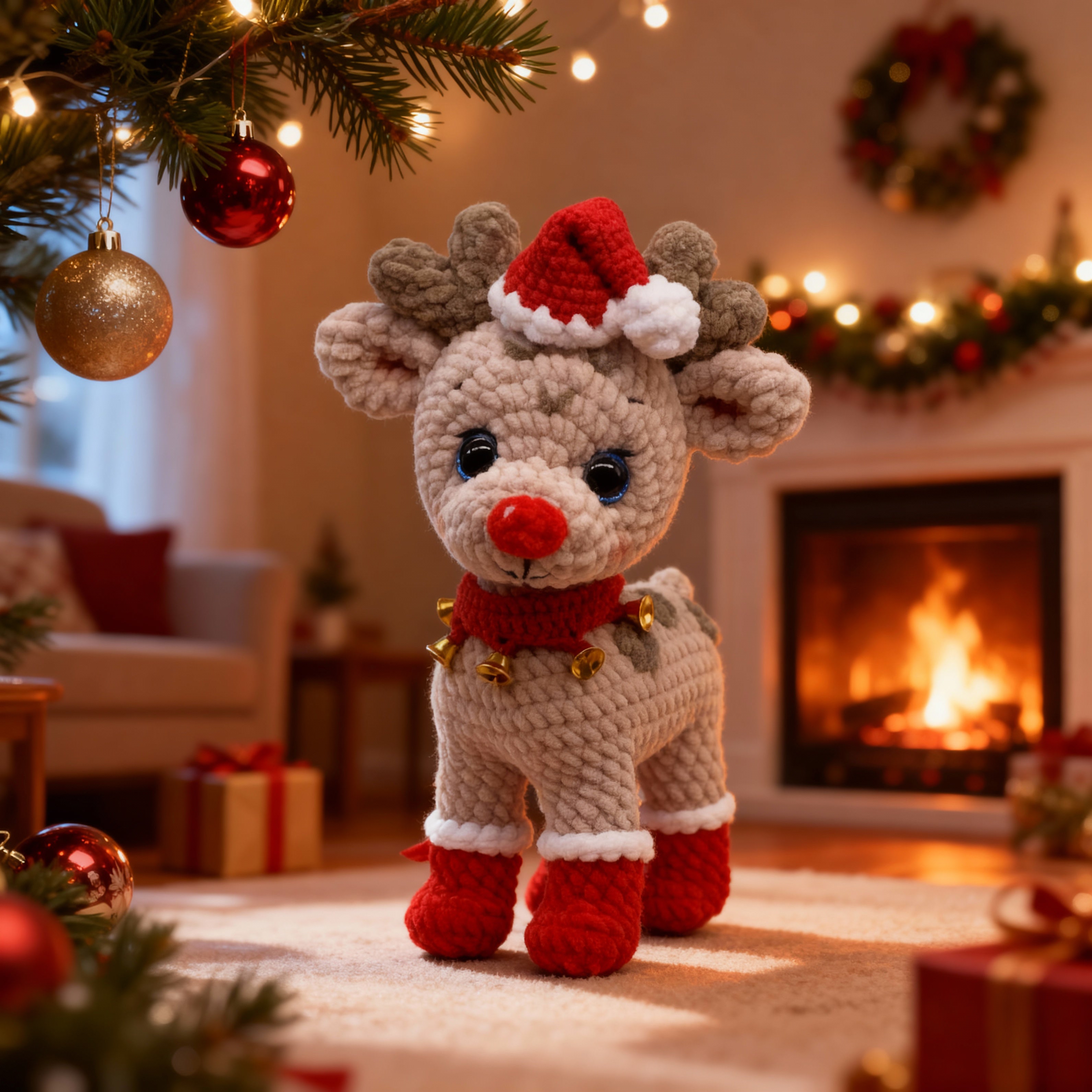 Cute Christmas Reindeer - Crochet Pattern