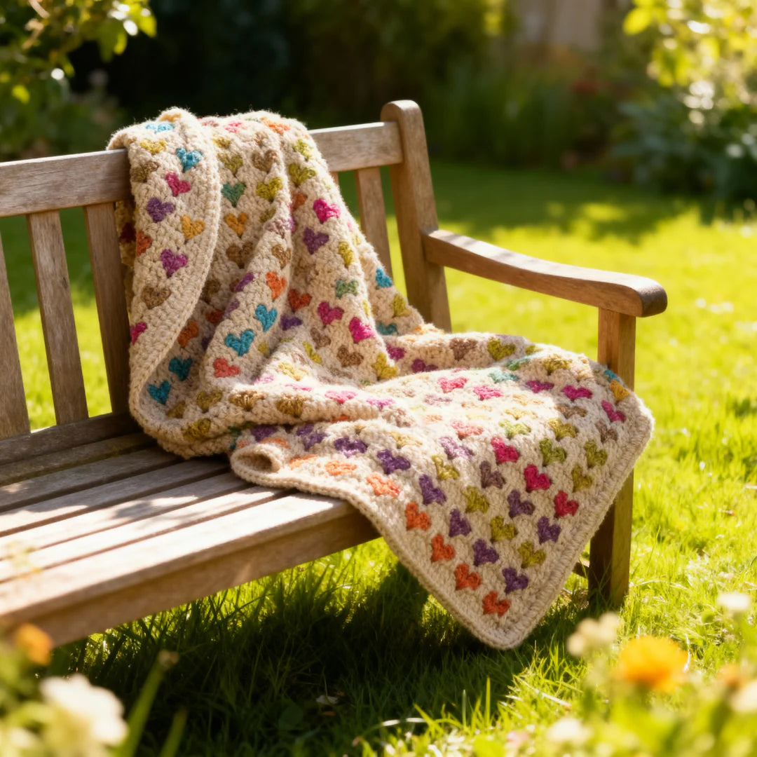Heart Blanket - Crochet Pattern