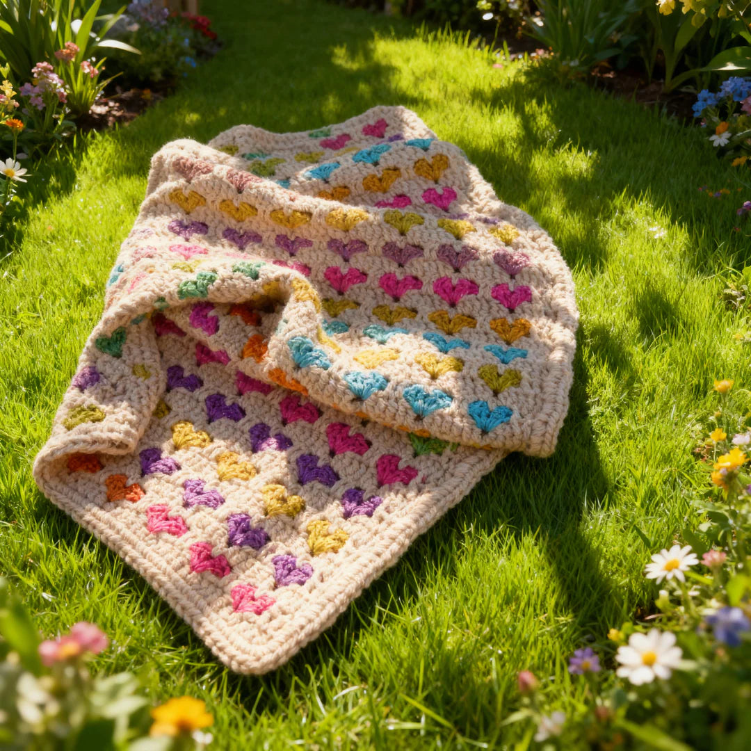 Heart Blanket - Crochet Pattern