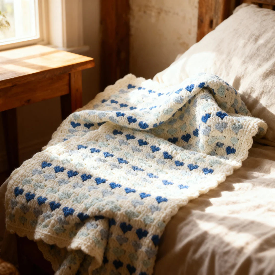 Heart Blanket - Crochet Pattern