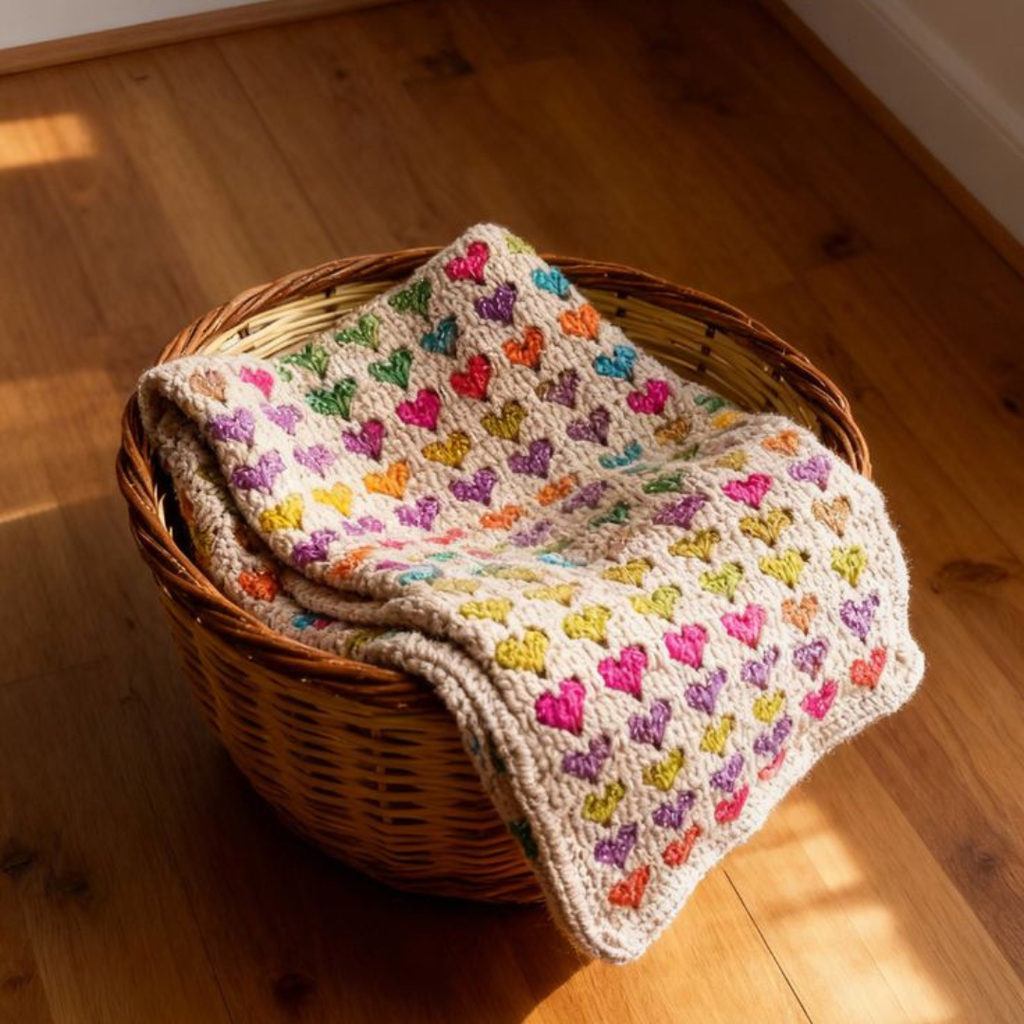 Heart Blanket - Crochet Pattern