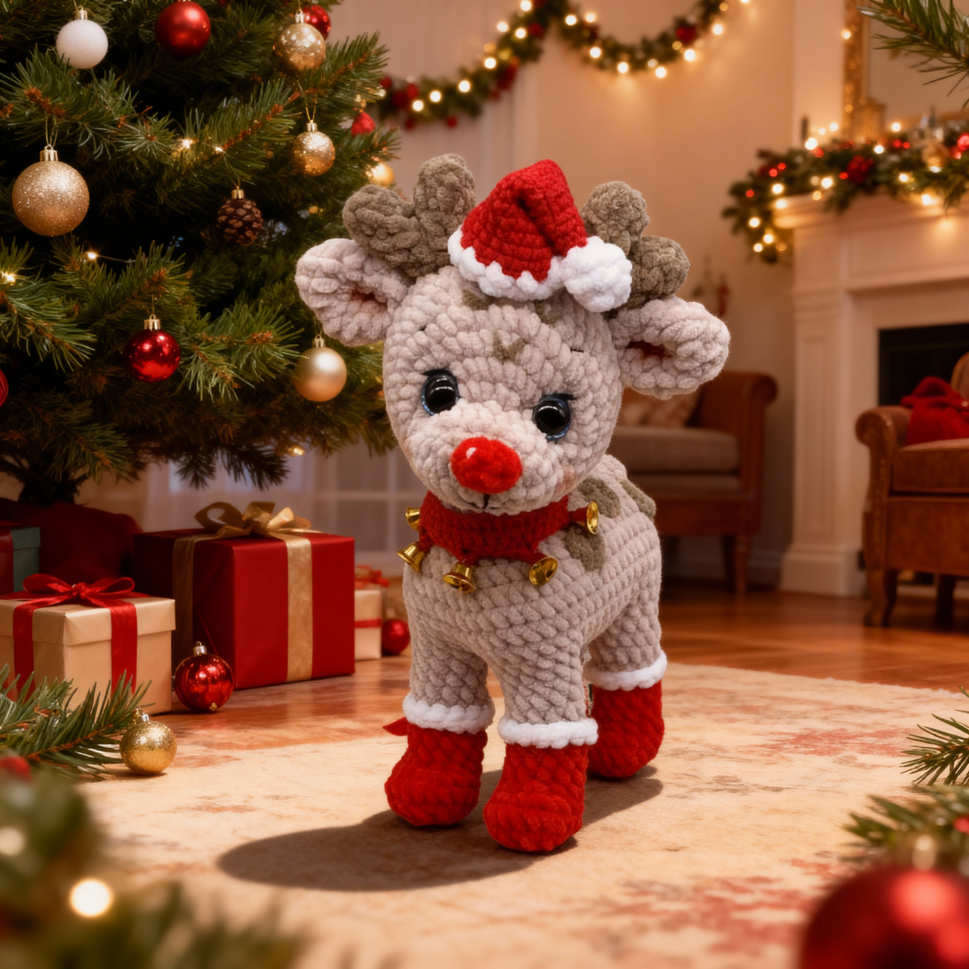 Cute Christmas Reindeer - Crochet Pattern
